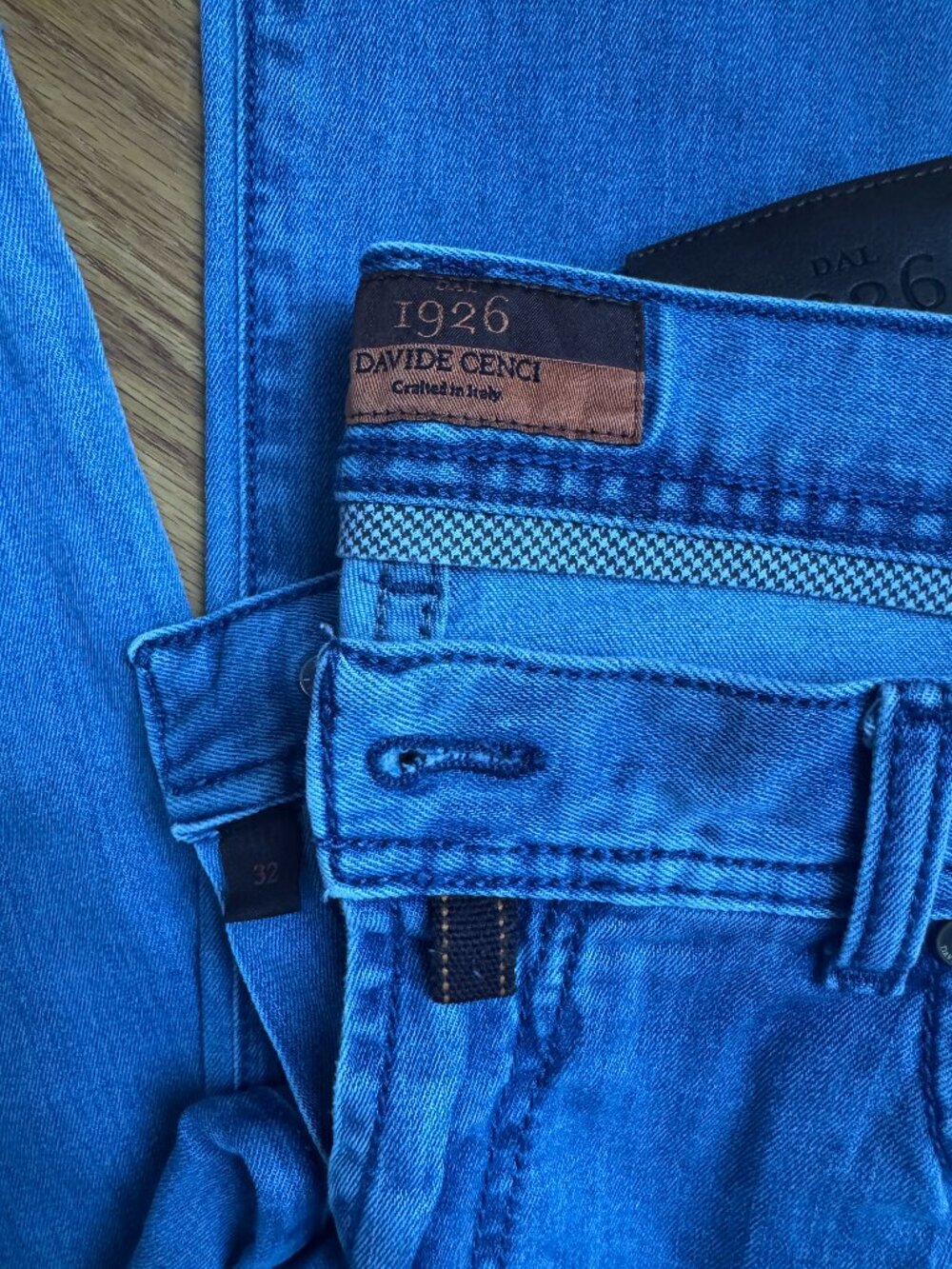 Davide Cenci Dal 1926 Men's Italian Slim Jeans Size 32 Blue